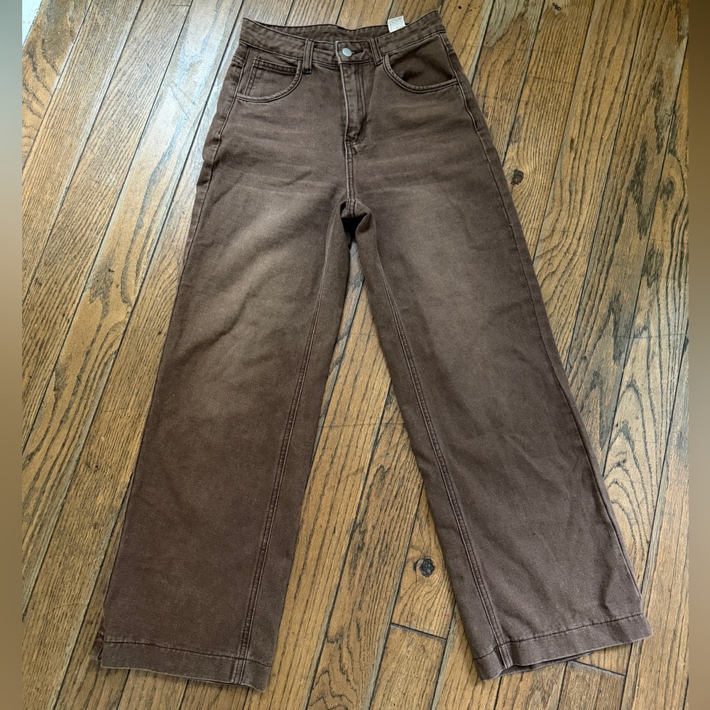 SHEIN Dazy Brown Denim Pants
